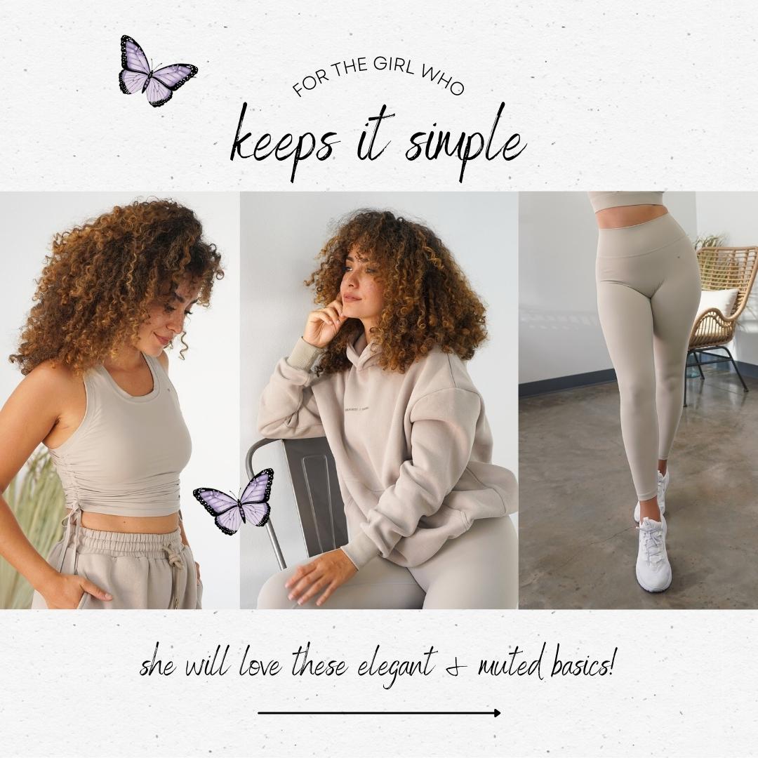 For the girl who keeps it simple. She will love these elegant & muted basics!